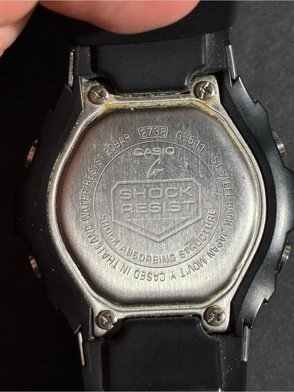 Y2K G-Shock Steel Silver and Black Sports Watch